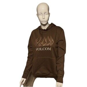Volcom Cozy Chocolate Brown Roundabout Hoodie Men's Size M New With Tags